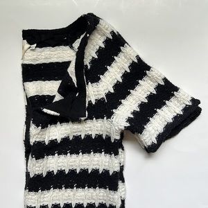 hWr short sleeved boat neck knit cardigan, size xs